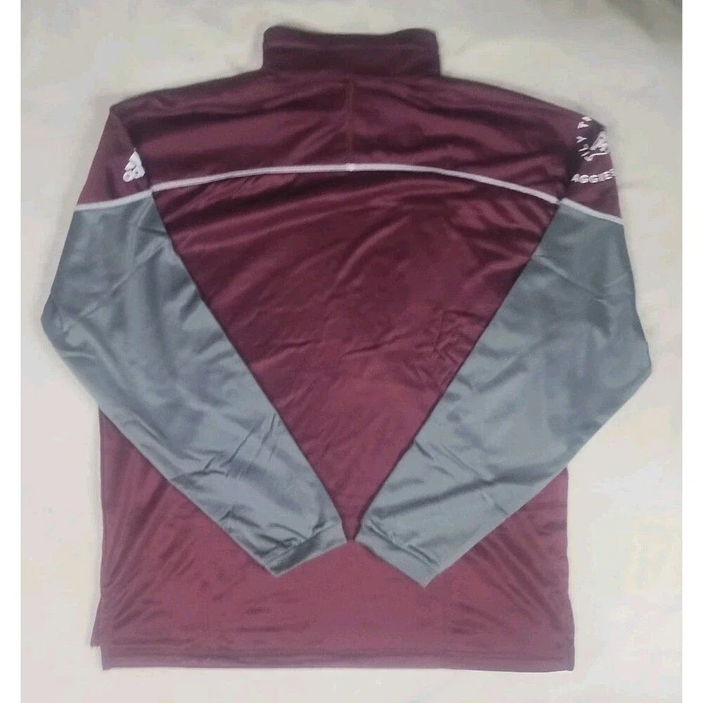 Texas A&M Aggies Adidas AEROREADY Knit Quarter Snap Jacket Men's Size Medium NEW